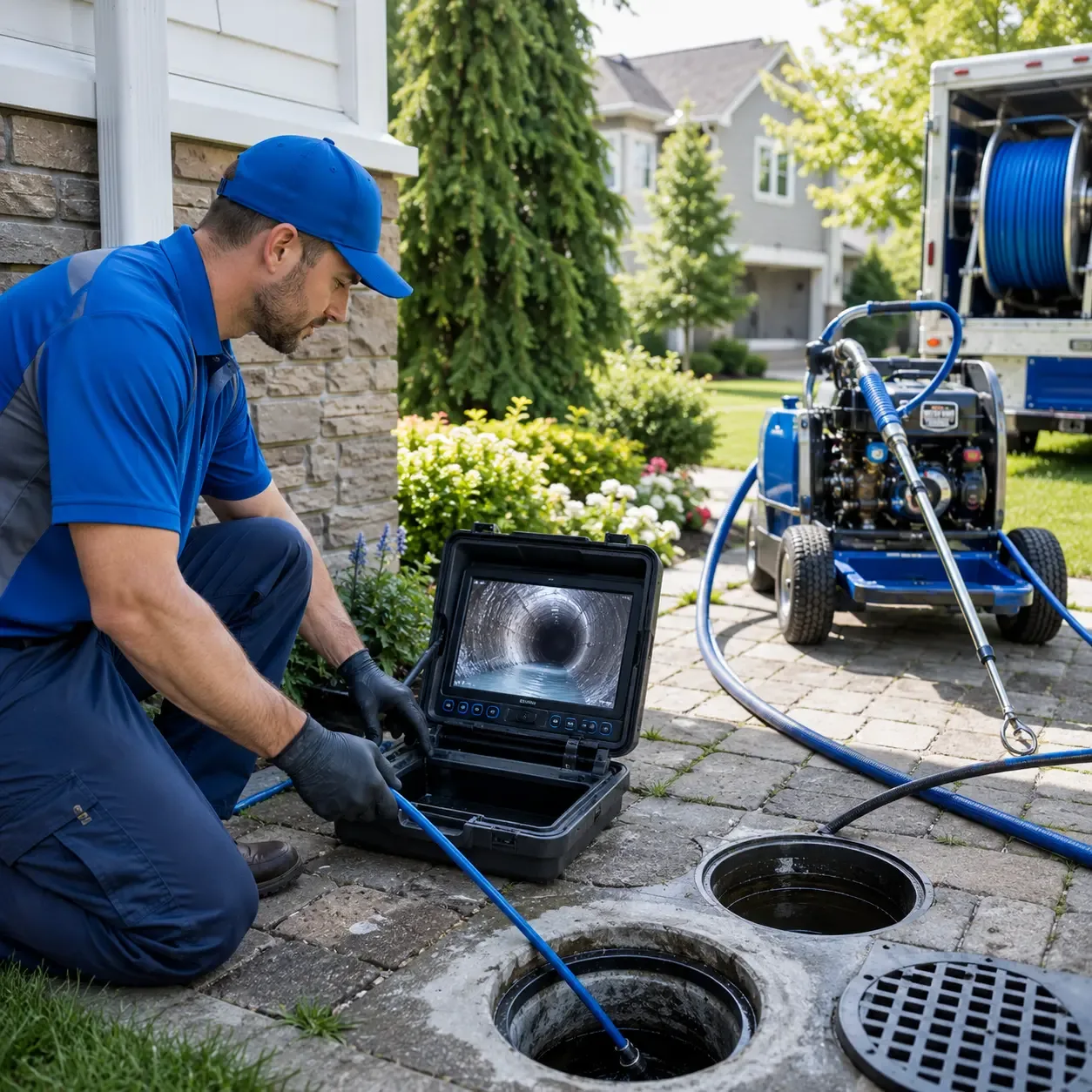 Outdoor drain cleaning professionals serving Goetzville, MI